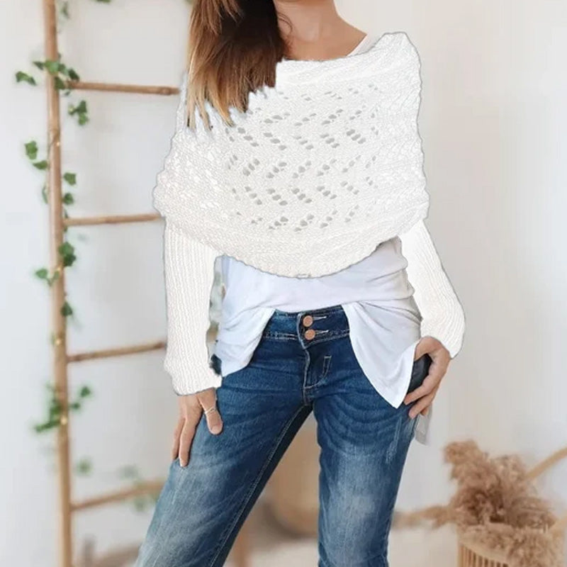 Martalvo ™ - Women's Wrap Knit Shawl with Sleeves